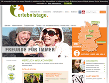 Tablet Screenshot of erlebnistage.de